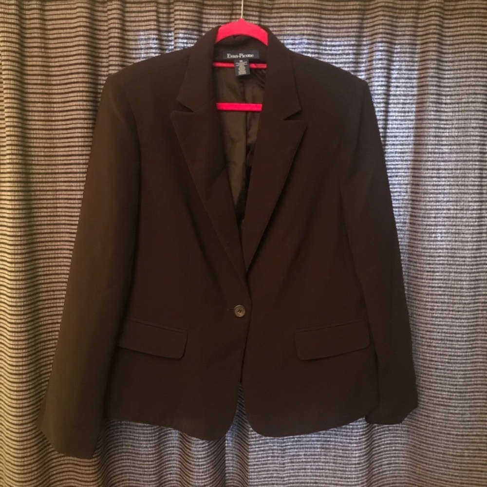 Brown two piece suit